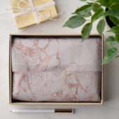 Rosa Rose Blush Glitzer Marmor Moderne Seidenpapier (Geschenk)