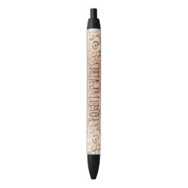 Rosa Rose Blush Gold Leopard Tierwerbung Kugelschreiber