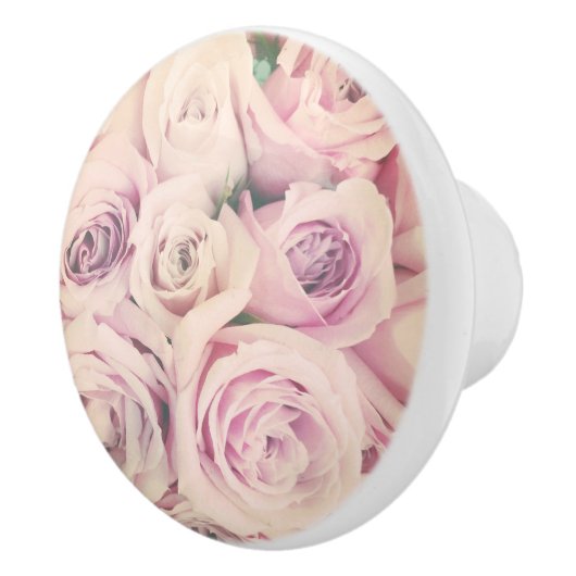 Rosa Rose Blush Keramik Pull Keramikknauf (Rechts)