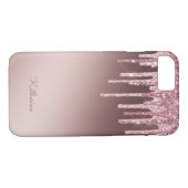 Rosa Rose Blush Lila Glitzer Sparkone Case-Mate iPhone Hülle (Rückseite (Horizontal))