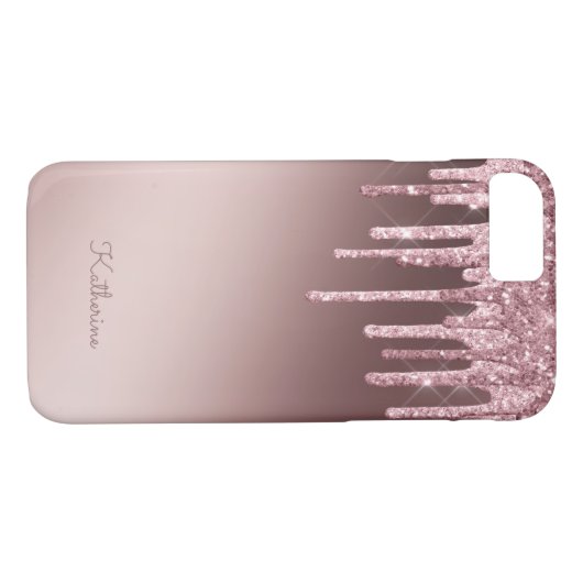 Rosa Rose Blush Lila Glitzer Sparkone Case-Mate iPhone Hülle (Rückseite (Horizontal))