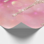 Rosa Rose Blush Spark Powder Tropfen Glitzer Brida Geschenkpapier (Ecke)
