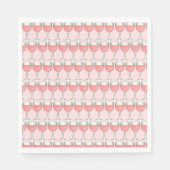 Rosa Rosé Blush Weinkeller Brautparty Serviette (Vorderseite)