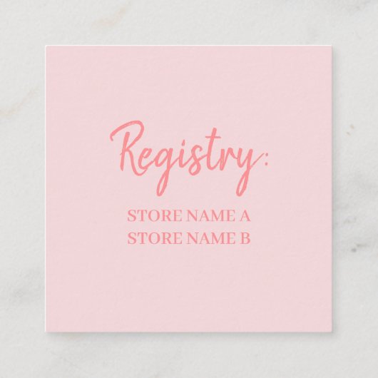 Rosa Rosé Blush Wine Glass Hochzeitsstich Brautpar Begleitkarte (Rückseite)