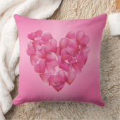Rosa Rose Blütenblatt Herzkissen Kissen (Decke)