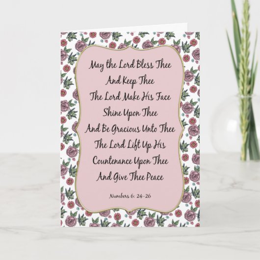 Rosa Rose Borgata Aaronic Sessing Card Karte (Vorderseite)