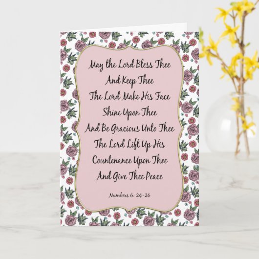 Rosa Rose Borgata Aaronic Sessing Card Karte (Gelbe Blume)