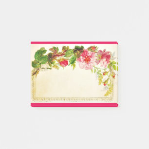 Rosa Rose Bough Vintag Style Post-it® Notes 4 x 3 Post-it Klebezettel