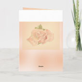 Rosa Rose Bouquet Vintager Muttertag Karte (Rückseite)