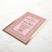 Rosa Rose Brautparty Blütengeflecht Folieneinladung (Gedreht)