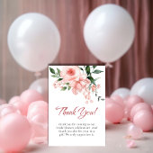 Rosa Rose Brautparty Dankeskarte