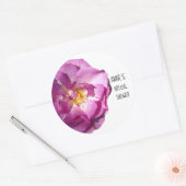 Rosa Rose Brautparty Klassischer Rundaufkleber Runder Aufkleber (Umschlag)