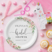 Rosa-Rose-Brautparty-Papierplatte Pappteller (Party)