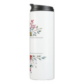 Rosa Rose Bridesmaid Bloral Thermosbecher (Nach rechts gedreht)