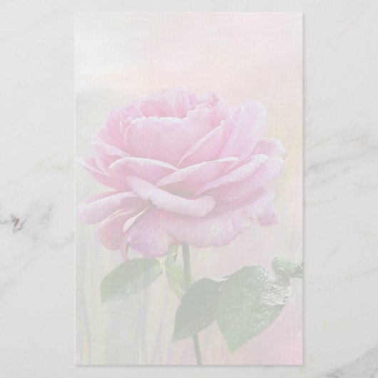 Rosa Rose Briefpapier (Vorderseite)