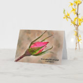 Rosa Rose Bud Faith Denken Sie an Ihre Bibel Verse Karte (Gelbe Blume)
