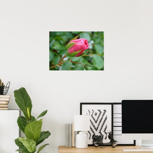 Rosa Rose Bug Print - Wählen Sie Ihre Rahmen Poster (Heimbüro)