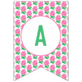 Rosa Rose Bunt Wimpelkette (Zweite Fahne)