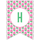 Rosa Rose Bunt Wimpelkette (Erste Fahne)