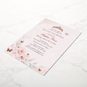 Rosa Rose Butterfly Quinceanera 15. Folieneinladung (Gedreht)