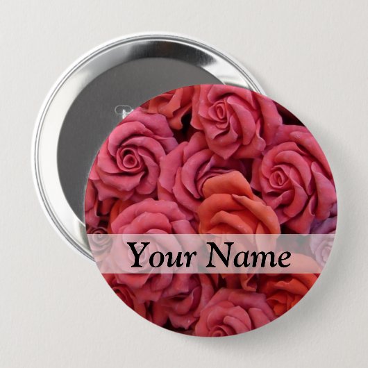 Rosa Rose Button (Vorne & Hinten)