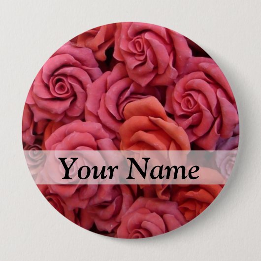 Rosa Rose Button (Vorderseite)
