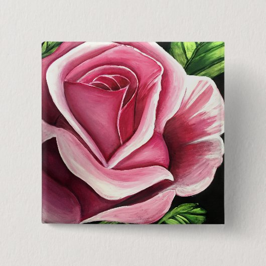 Rosa Rose Button (Vorderseite)