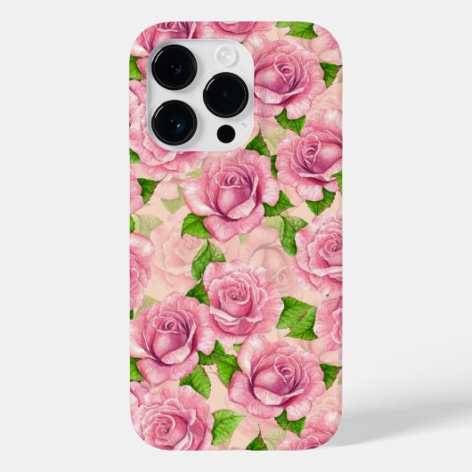 Rosa Rose Case-Mate iPhone Hülle (Rückseite)
