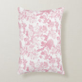 Rosa Rose Chinoiserie Muster Dekokissen (Vorderseite(Vertikal))