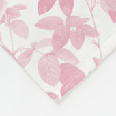 Rosa Rose Chinoiserie Muster Fleecedecke (Ecke)