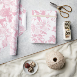 Rosa Rose Chinoiserie Muster Geschenkpapier