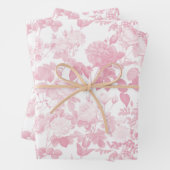 Rosa Rose Chinoiserie Muster Geschenkpapier Set (Beispiel)