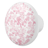 Rosa Rose Chinoiserie Muster Keramikknauf (Rechts)