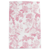 Rosa Rose Chinoiserie Muster Mittlere Geschenktüte (Vorderseite)