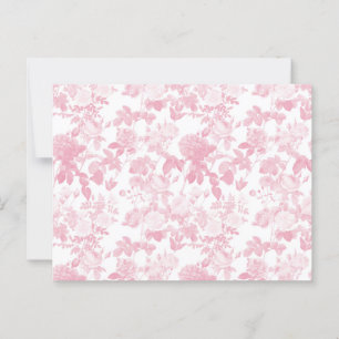 Rosa Rose Chinoiserie Muster Postkarte