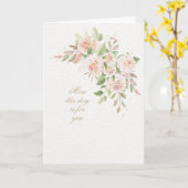 Rosa Rose Crescent Muttertagskarte Karte (Gelbe Blume)