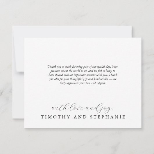 Rosa Rose Dankeskarte (Rückseite)