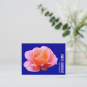 Rosa Rose (Deep Blue) Visitenkarte (Stehend Vorderseite)