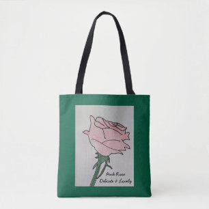 Rosa Rose - Delikat und lieblich Grün des Jägers Tasche