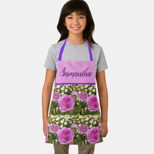 Rosa Rose der Vintagen Rose Blume Foto Schürze (Insitu)