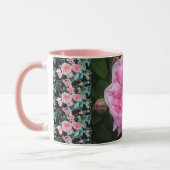 Rosa Rose der Vintagen Rose Blume Foto Tasse (Links)