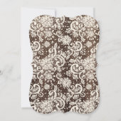 Rosa Rose Dessous Dusche Einladung rustikales Holz (Rückseite)