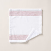 Rosa Rose & Diamond Elegant Badhandtuch Set (Waschlappen)