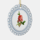 Rosa Rose Doily Style Ornament (Rechts)