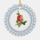 Rosa Rose Doily Style Ornament (Vorne)
