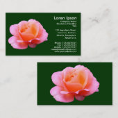Rosa Rose - Dunkelgrün Visitenkarte (Vorne/Hinten)