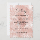 Rosa Rose Einladung (Vorderseite)