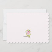 Rosa Rose Einladung (Rückseite)