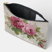 Rosa Rose Elegance Druck Nähtasche Zubehörtasche (Offen)