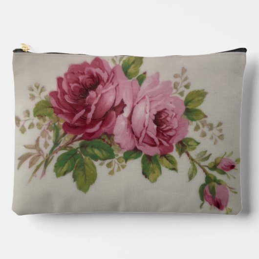 Rosa Rose Elegance Druck Nähtasche Zubehörtasche (Vorderseite)